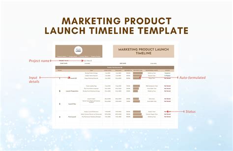 Marketing Product Launch Timeline Template in Excel, Google Sheets ...