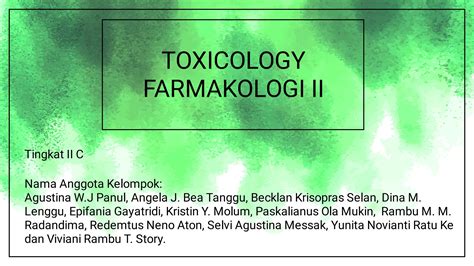 Obat Obat Toksikologi Farmakologi Ii Pdf