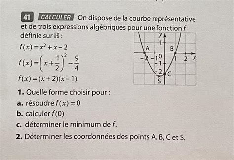 Exercice 41 Montrer que les 3 expressions algébriques de la