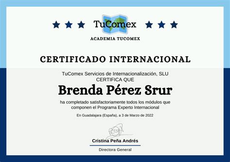 Hemos Entregado El Primer Certificado De La Academia Tucomex