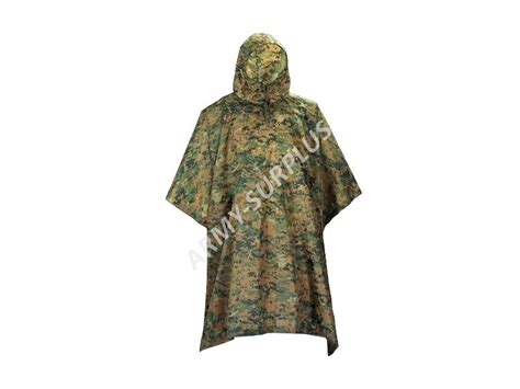 Pončo Poncho Us Ripstop Marpat Digital Woodland Miltec Army Surplus