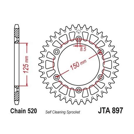 Couronne Jt Sprockets Aluminium Ultra Light Anti Boue Equip Moto