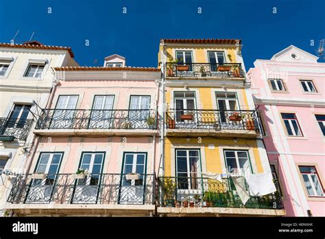 Colourful houses, Belém, Lisbon, Portugal Stock Photo - Alamy