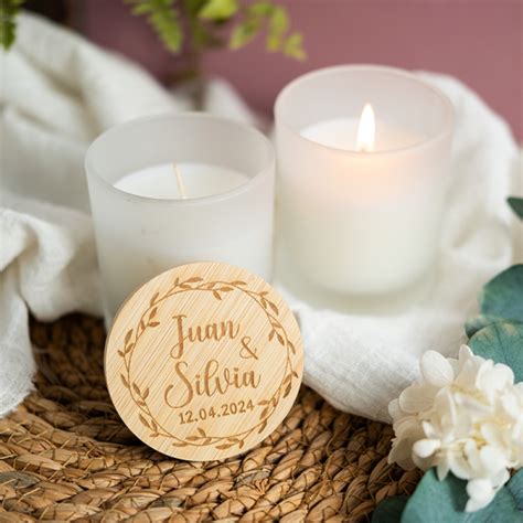 Velas personalizadas con láser Detalles para Boda