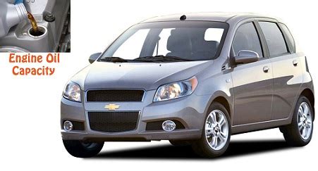 Chevrolet Aveo engine oil capacity in quarts – liters – Engine Oil ...