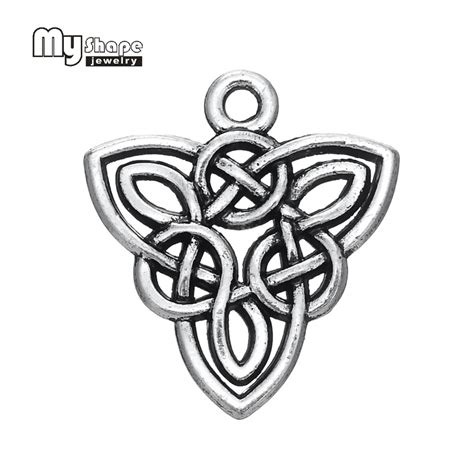 My Shape 30pcs Religious Knot Diy Charms For Necklace Viking Triquetra