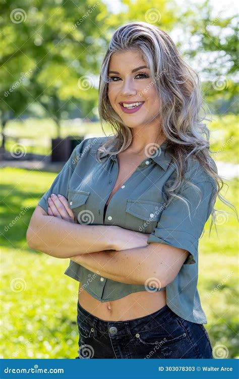 Spring Radiance Captivating Beauty Of A Mexican American Woman In Stunning Photoshoot Stock