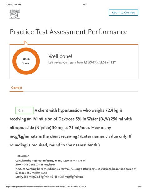 Hesi Hesi Practice Test Assessment Performance A Client With