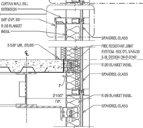 Spandrel Curtain Wall Detail Redglobalmx Org Construction Details