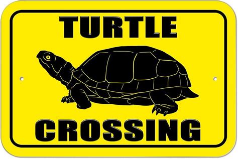 Turtle Crossing Plastic Sign 6 X 9 153cm X 229cm