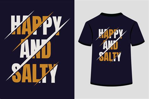 Happy And Salty Summer Beach Bold Typography T Shirt Design 24689159 Vector Art At Vecteezy