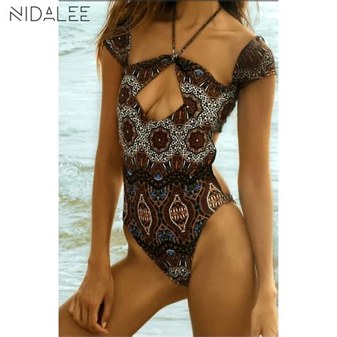 NIDALEE 2018 New Sexy Woman Summer Swim Siamese Bikini Swimsuit Sling