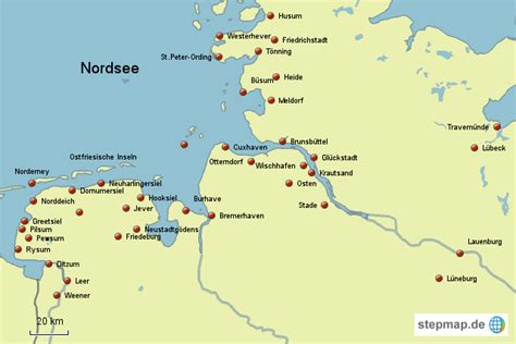 Stepmap Nordsee 2015 Landkarte Für Deutschland