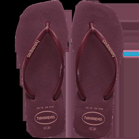 Chinelo Havaianas Slim Square Logo Pop Up Terra Roxa Par Rainha Dos