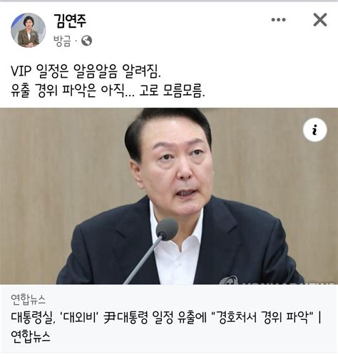 김연주 전 부대변인 페북 업 정치시사 에펨코리아