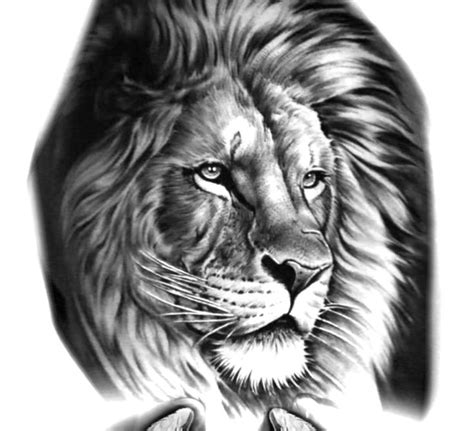 Lion Chest Tattoo Design