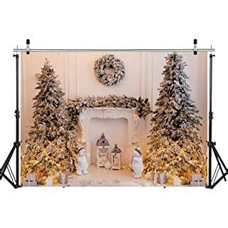 Wolada Christmas Fireplace Backdrop For Photography Xmas Home Party