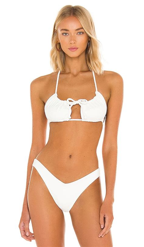 Buy Frankies Bikinis Frankies Bikinis Eliza Terry Bikini Top In White