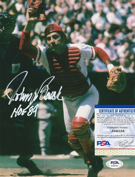 Johnny Bench Cincinnati Reds Hof Psa Authenticated Action Signed