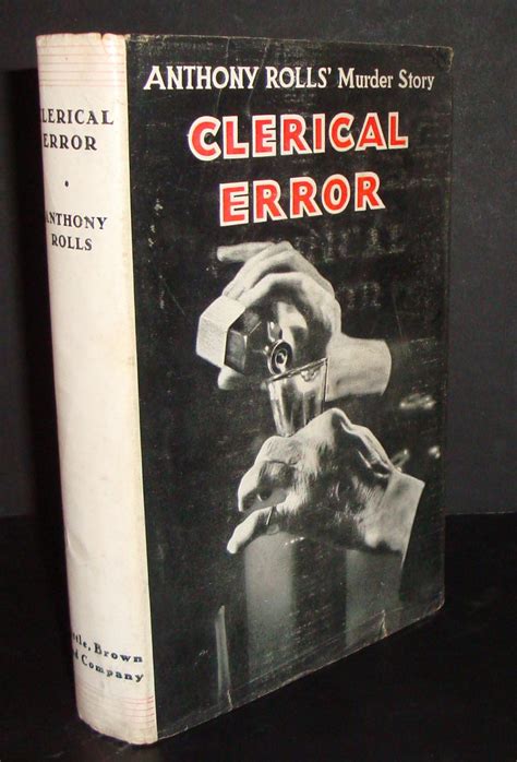 Clerical Error De Rolls Anthony Hardcover First American