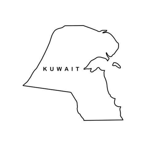 Premium Vector Kuwait Map Icon Vector Illustration Symbol Design