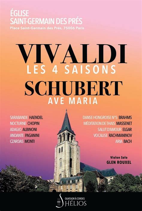 Concert Les Saisons De Vivaldi Ave Maria Et C L Bres Adagios Paris