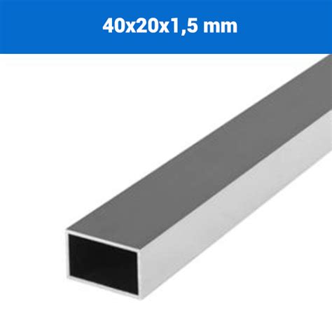 Tubo Rectangular De Aluminio X X Mm Ferros La Pobla