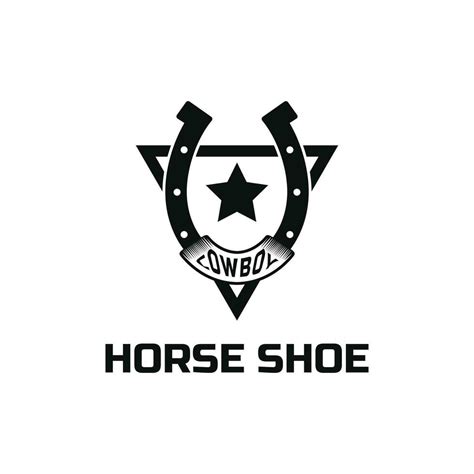 Horse shoe logo design creative idea vintage retro style 29496069 Vector Art at Vecteezy