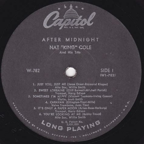 Nat King Cole And His Trio After Midnight Review M S