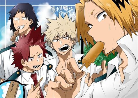 Bakusquad Sero Hanta Kaminari Denki Bakugou Katsuki Kirishima Eijirou