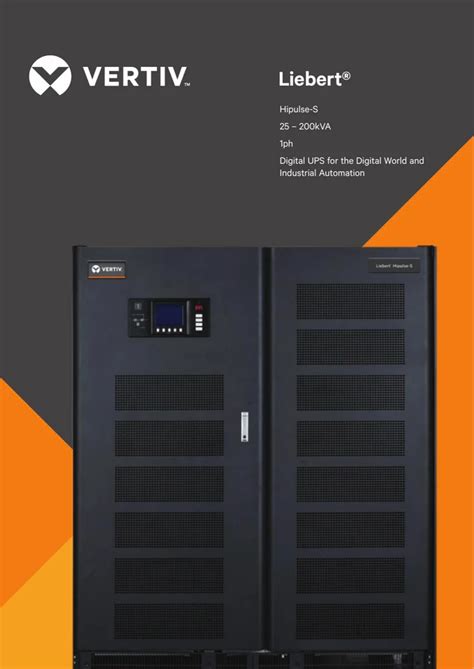 Emerson Vertiv Liebert Hipulse U Kva Three Phase Online Ups Kva