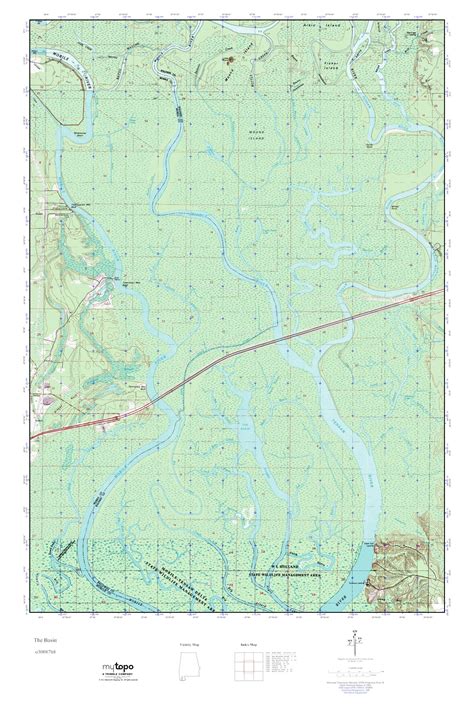 MyTopo The Basin Alabama USGS Quad Topo Map