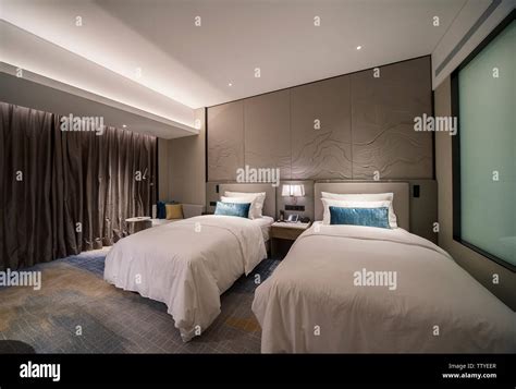 Five Star Hotel Double Standard Model Room Stock Photo Alamy
