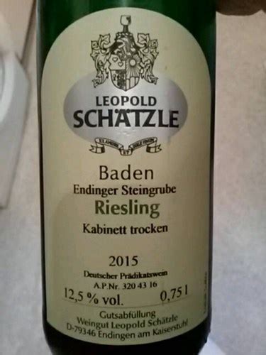 Leopold Schätzle Endinger Steingrube Riesling Kabinett Trocken Vivino