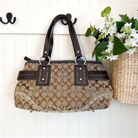 Coach Soho Signature Jacquard Satchel Brown K0673 106 Gem