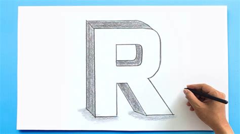 3d Letter Drawing R Youtube