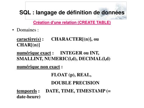 Ppt Bases De Données Avancées Bases De Données Relationnelles