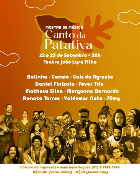 Canto da Patativa mostra musical acontece no teatro João Lyra Filho