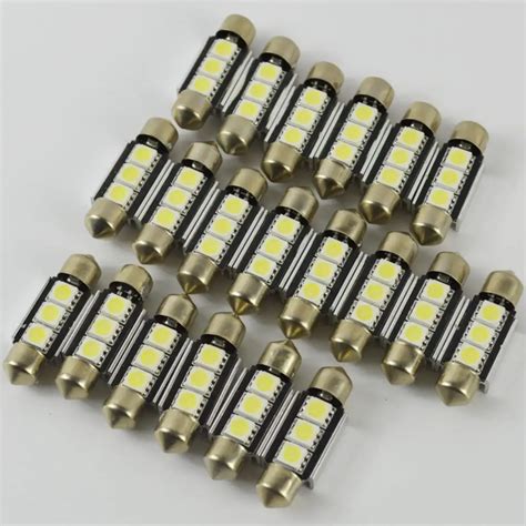 Pcs Smd Heat Canbus Festoon C W Led Mm Festoon Smd Led