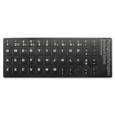 Portuguese Laptop Keyboard Stickers Black