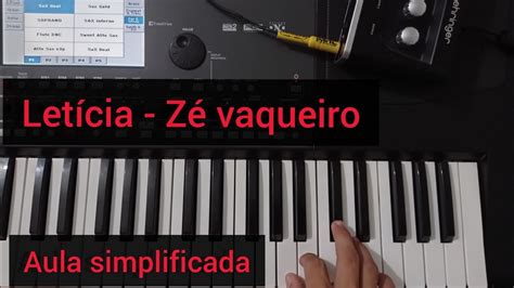 Letícia Zé Vaqueiro vídeo aula de teclado YouTube