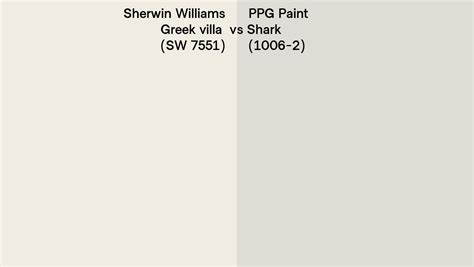 Sherwin Williams Greek Villa SW 7551 Vs PPG Paint Shark 1006 2 Side