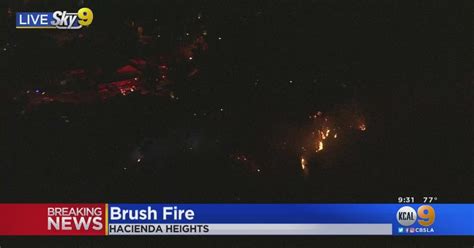 Lasd Evacuates Residents Near Brush Fire In Hacienda Heights Cbs Los