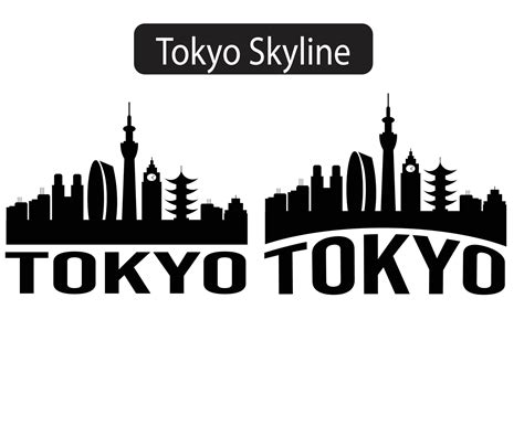 Tokyo City Skyline Silhouette Vector Illustration 10873615 Vector Art