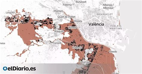 El Mapa Provisional De Las Zonas Devastadas Por La Dana Al Menos