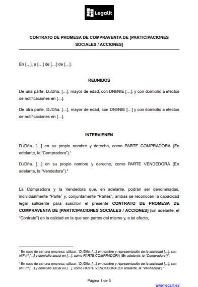 Un análisis detallado del modelo de contrato privado de compraventa de