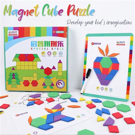 Jual Mainan Edukasi Puzzle Susun Puzzle Magnet Cubemainan Edukasi Anak