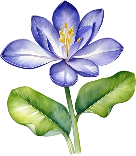 AI Generated Watercolor Painting Of A Water Hyacinth Flower 42369762 PNG