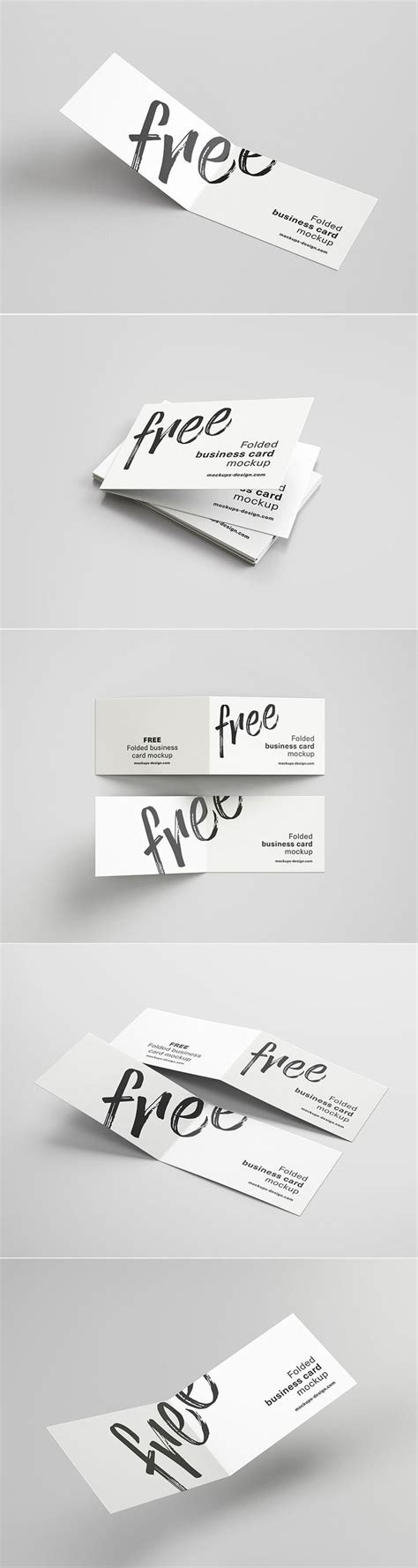 Free Folded Business Card Mockup Mockuptree Business Card Mock Up