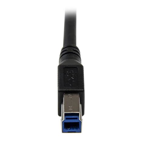 1m USB 3.0 A to B Cable | Right Angle USB 3.0 'A' | Black | StarTech.com
